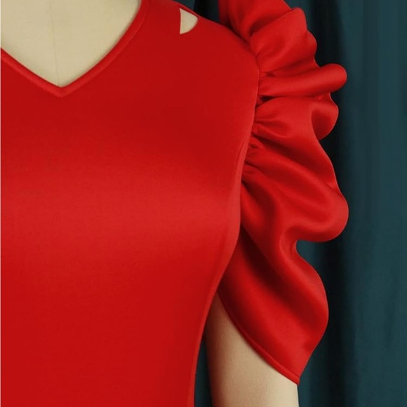 Plus/Curvy size red dress - Picture 6 of 8